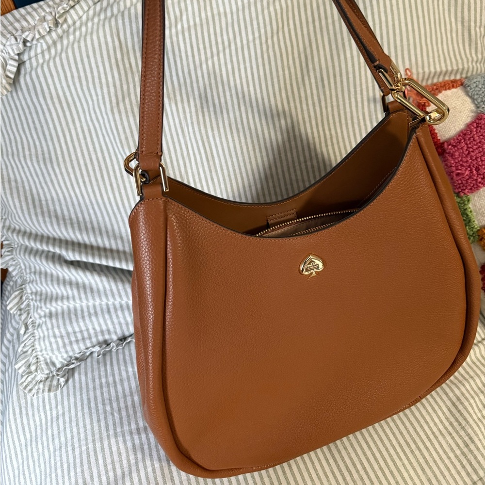 Kate Spade Kayla Shoulder Bag in Warm Gingerbread, Triple-Compartment